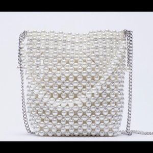 Zara Pearl Mini Bucket Bag